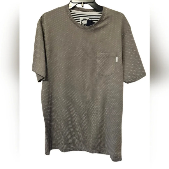 Peter Werth Grey and White Short Sleeve Bridger Tee Men's Size XL NWT - Picture 1 of 10